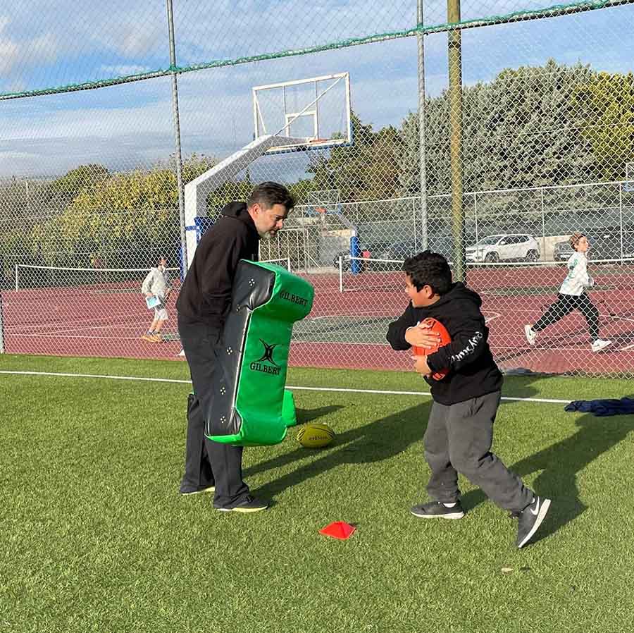 Eπίδειξη Rugby σε παιδιά δημοτικού