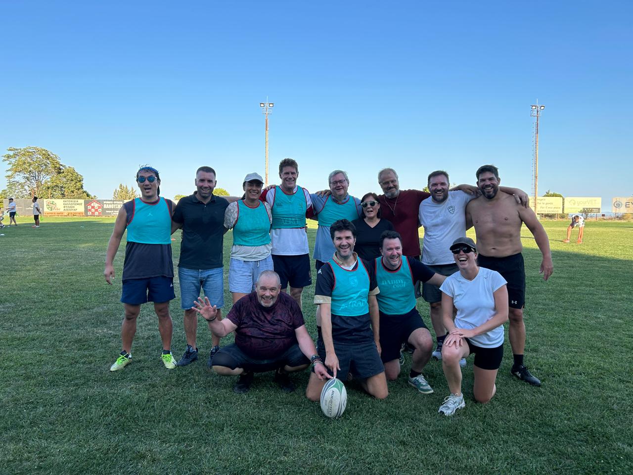 Attica Rugby Rubies & Rugby 5 squad celebration