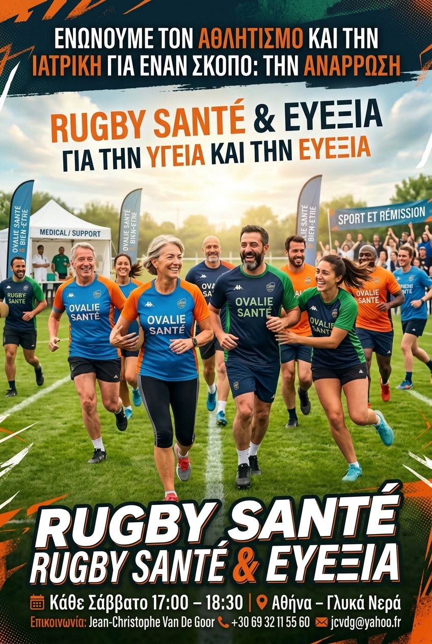 Rugby Santé και Ευεξία — Ενώνουμε τον αθλητισμό και την ιατρική για έναν σκοπό: την ανάρρωση